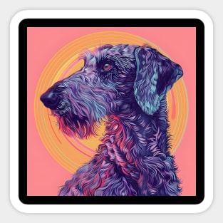 70s Scottish Deerhound Vibes: Pastel Pup Parade Sticker